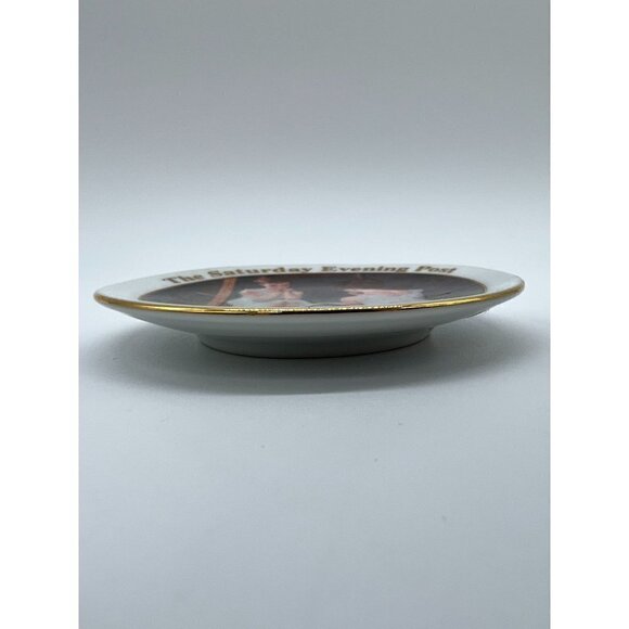 Vintage Norman Rockwell Plate The Saturday Evening Post Girl at the Mirror - Picture 5 of 9